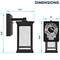 Luxrite Dusk to Dawn Outdoor LED Wall Lantern Bubble Glass 3CCT 3000K-5000K IP54 12W Black Aluminum, 2PK LR40306-2PK - alternate 5